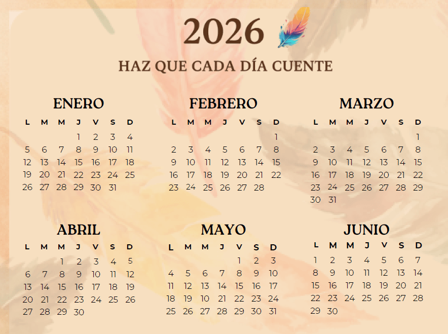 Mini calendario anual - Haz que cada día cuente - Alma y Papel